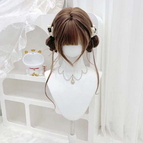 纤韵佳人假发女大波浪长卷发可爱甜美Lolita蜜茶色60cm自然全头套