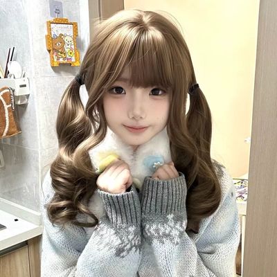 【显白魔法】纤韵佳人假发女蜜茶色Lolita长卷发罗马卷65cm全头套