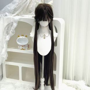 纤韵佳人100cm假发长直发Lolita日系显白甜妹可爱减龄网红全头套