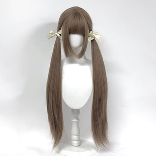 纤韵佳人假发蜜茶亚麻Lolita软妹网红日常哑光85cm长直发全头套