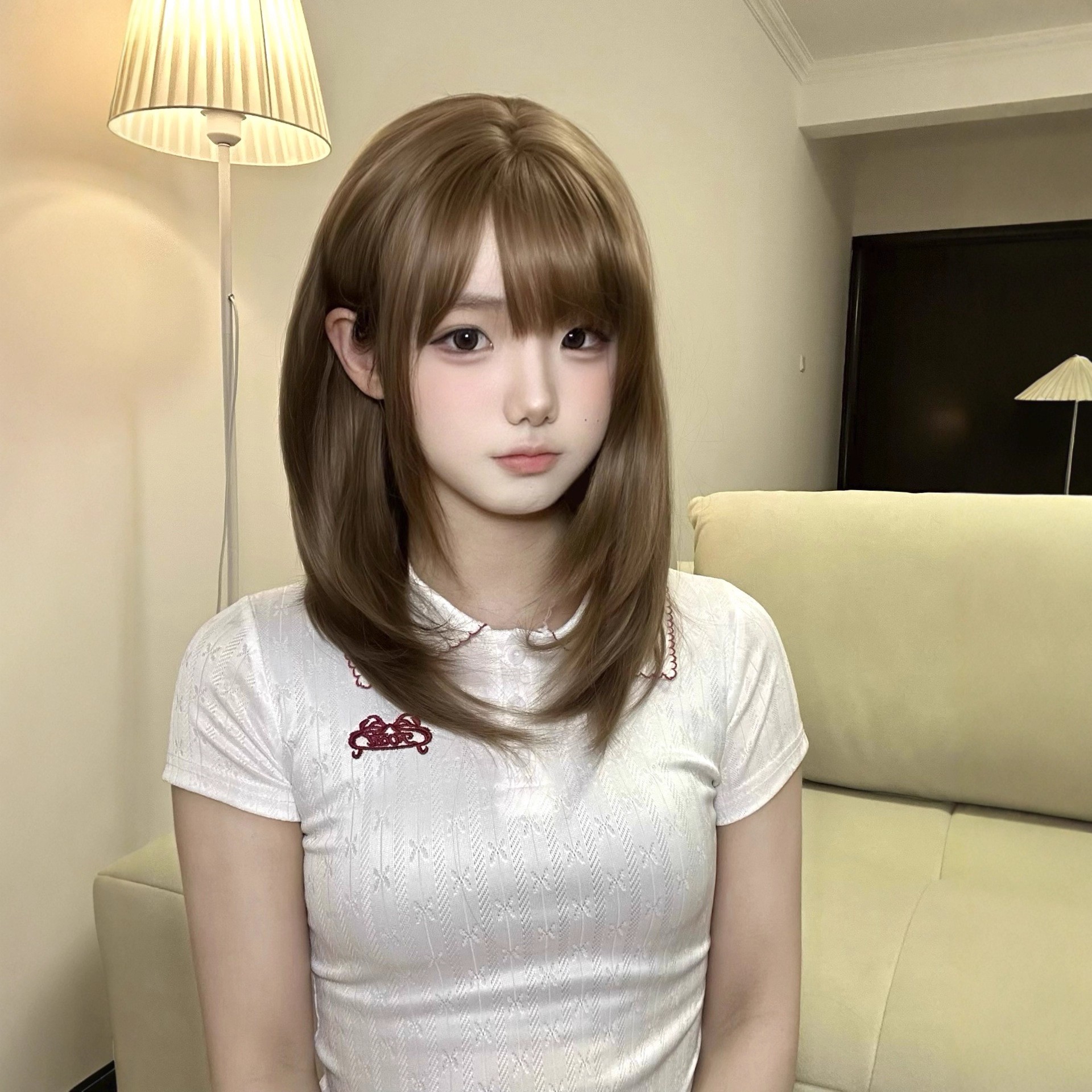 【显白魔法】纤韵佳人假发女生锁骨发y2k网红亚文化高层次短直发