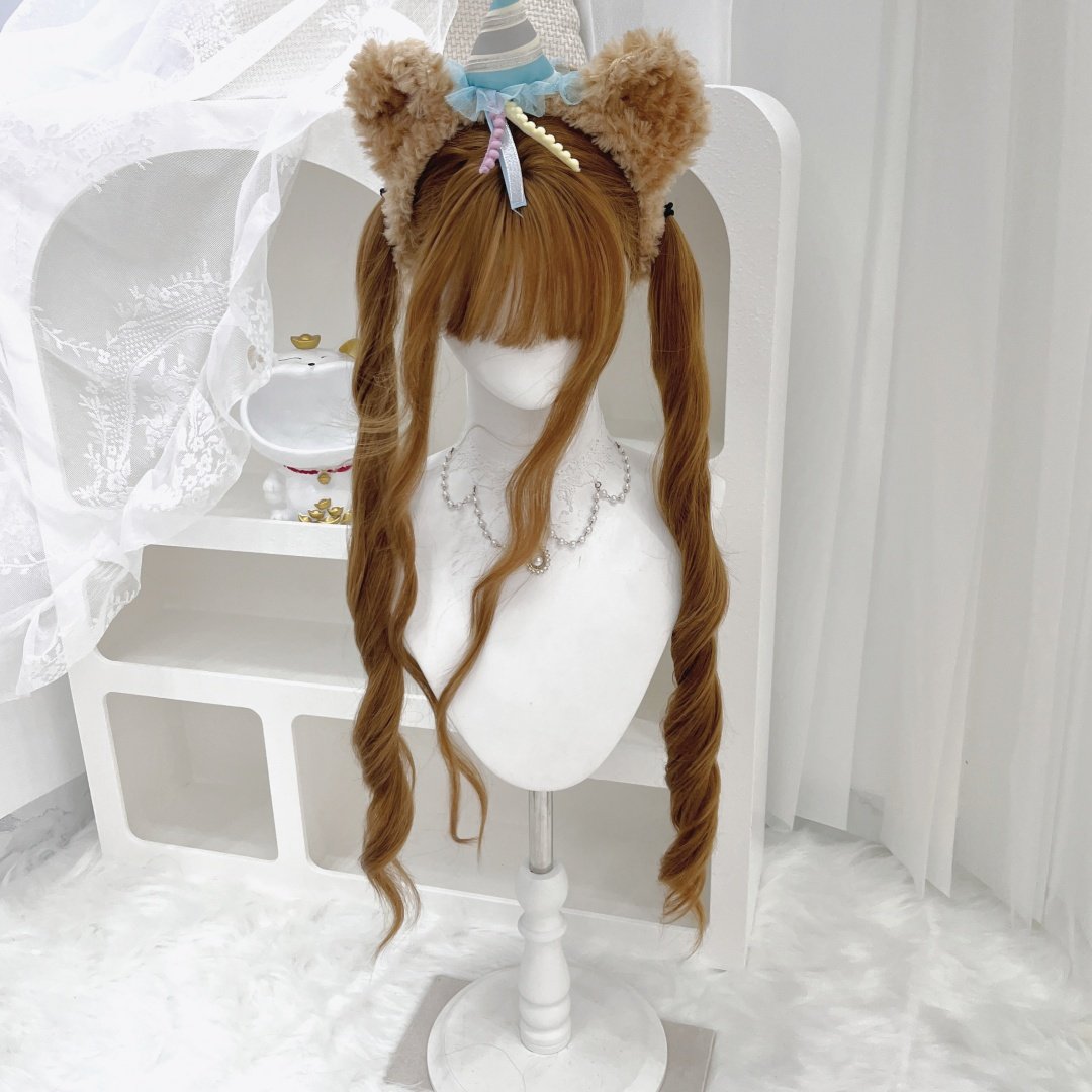 纤韵佳人假发女长卷发80cm金棕色lolita水波纹jk网红少萝全头套式,美发护发/假发,日常整顶假发,淘宝优惠券,粉丝福利购,淘宝优惠卷