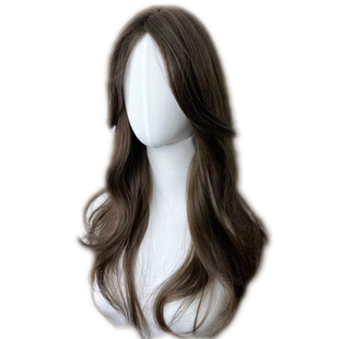 纤韵佳人假发女长发减龄中分八字刘海大波浪长卷发轻薄仿真全头套