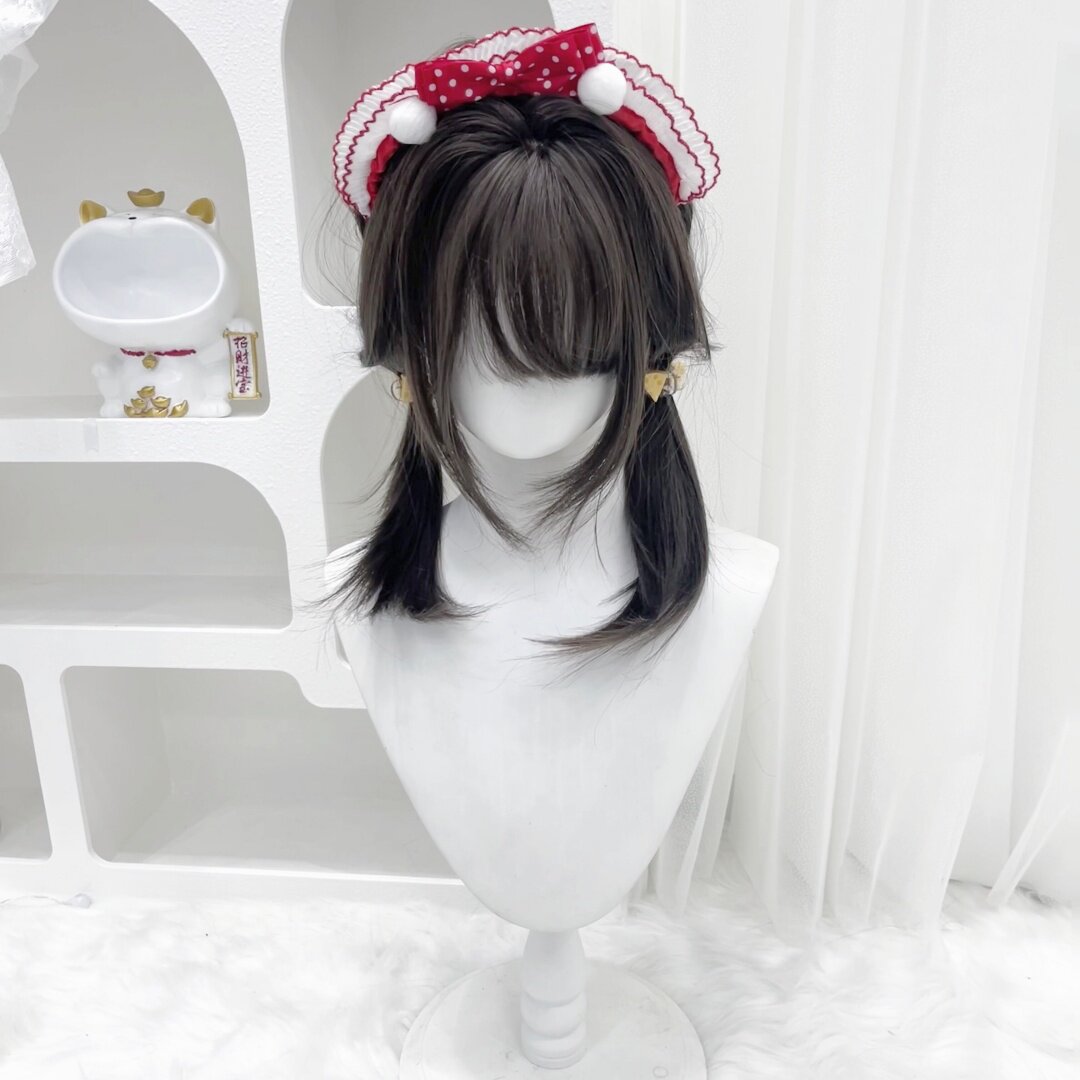 纤韵佳人假发女冷棕色中长发jk少女甜美锁骨发学生日常40cm全头套