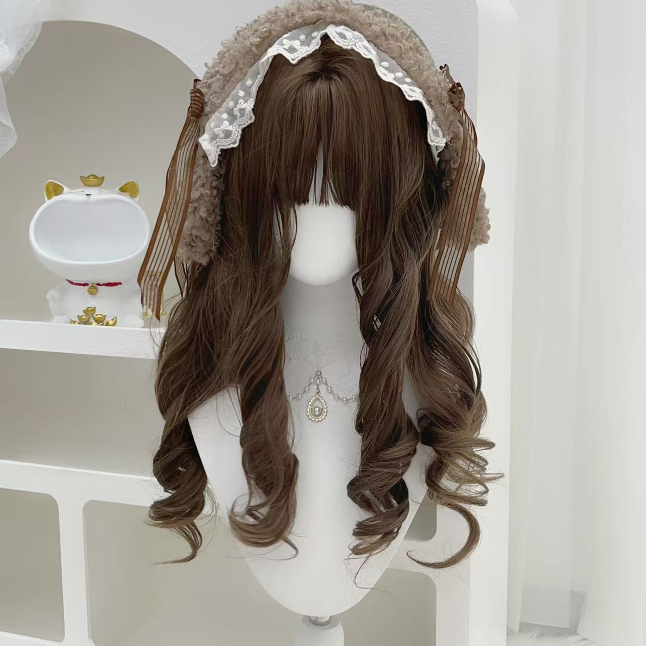 【摇摇蜜茶】纤韵佳人假发女65cm日系Lolita罗马卷长卷发全头套