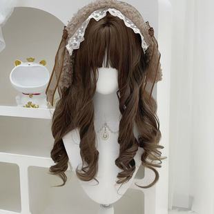 纤韵佳人假发女65cm日系Lolita罗马卷长卷发全头套 摇摇蜜茶