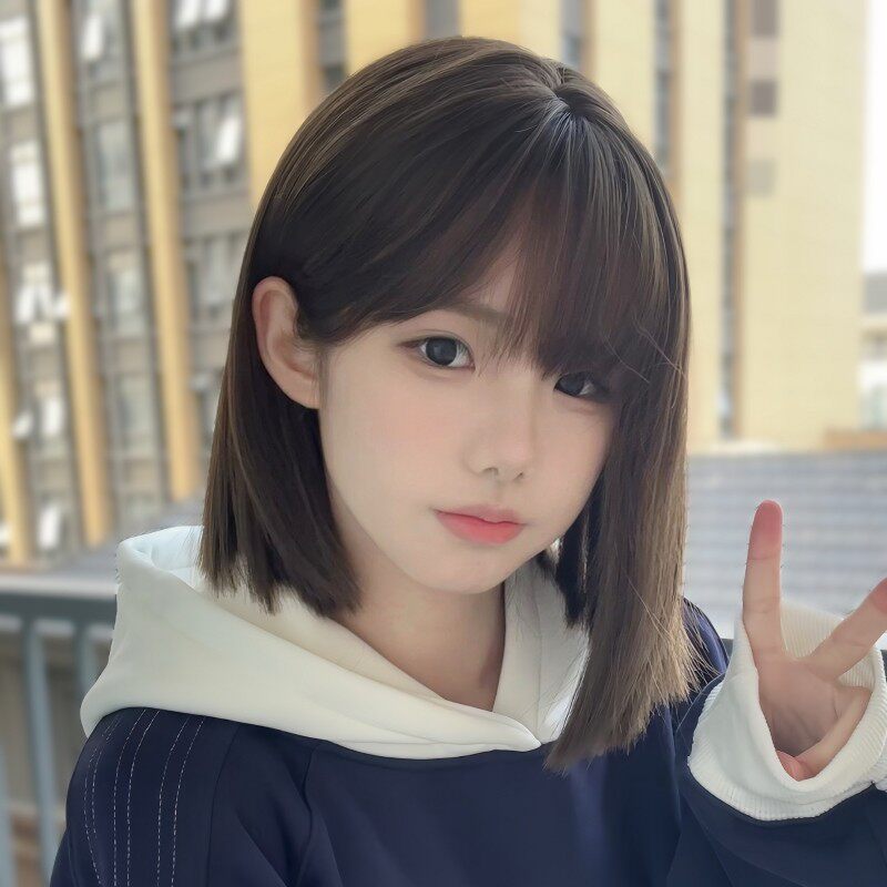 纤韵佳人假发女短发波波头黑棕色