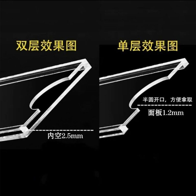 亚克力单层透明卡槽可定制幼儿园办公室装饰员工风采展示照片墙贴