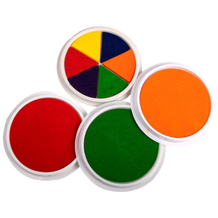 儿童手指画画册彩色印泥可水洗颜料印台无毒宝宝创意涂鸦工具套装