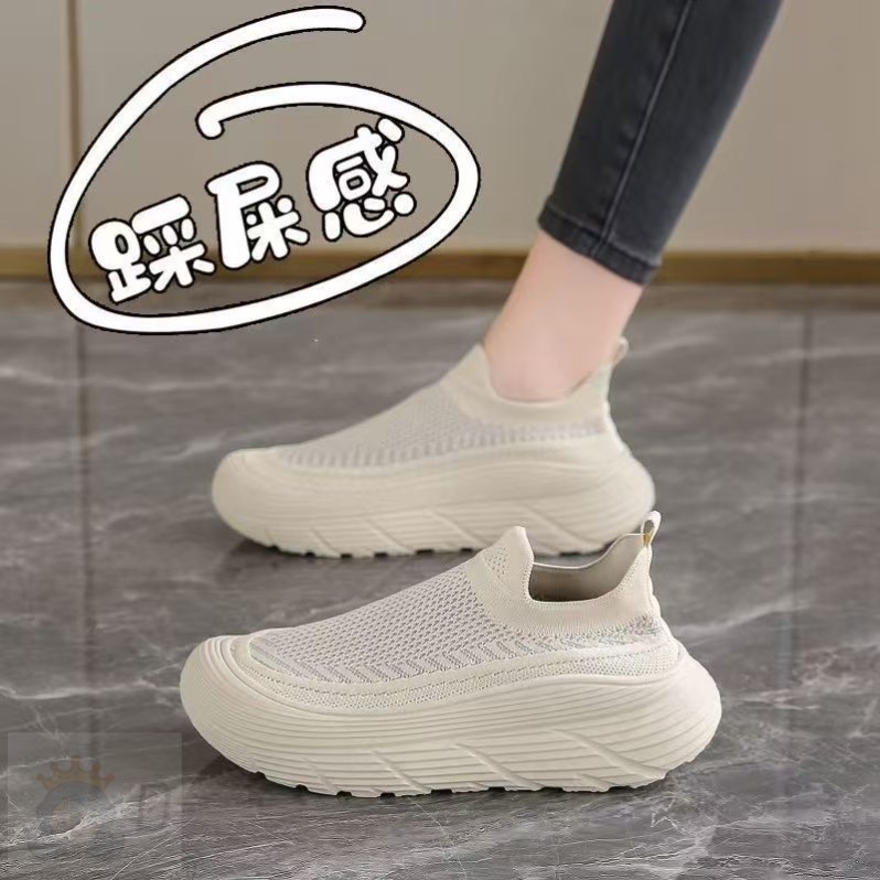 超软黑色工作鞋女士春夏季久站不累脚厨房防滑一脚蹬平底妈妈单鞋
