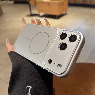 适用苹果17手机壳iPhone17promax新款磁吸Air康宁玻璃镜头膜全包13pro高级16银色磨砂15秒变17大视窗14保护套
