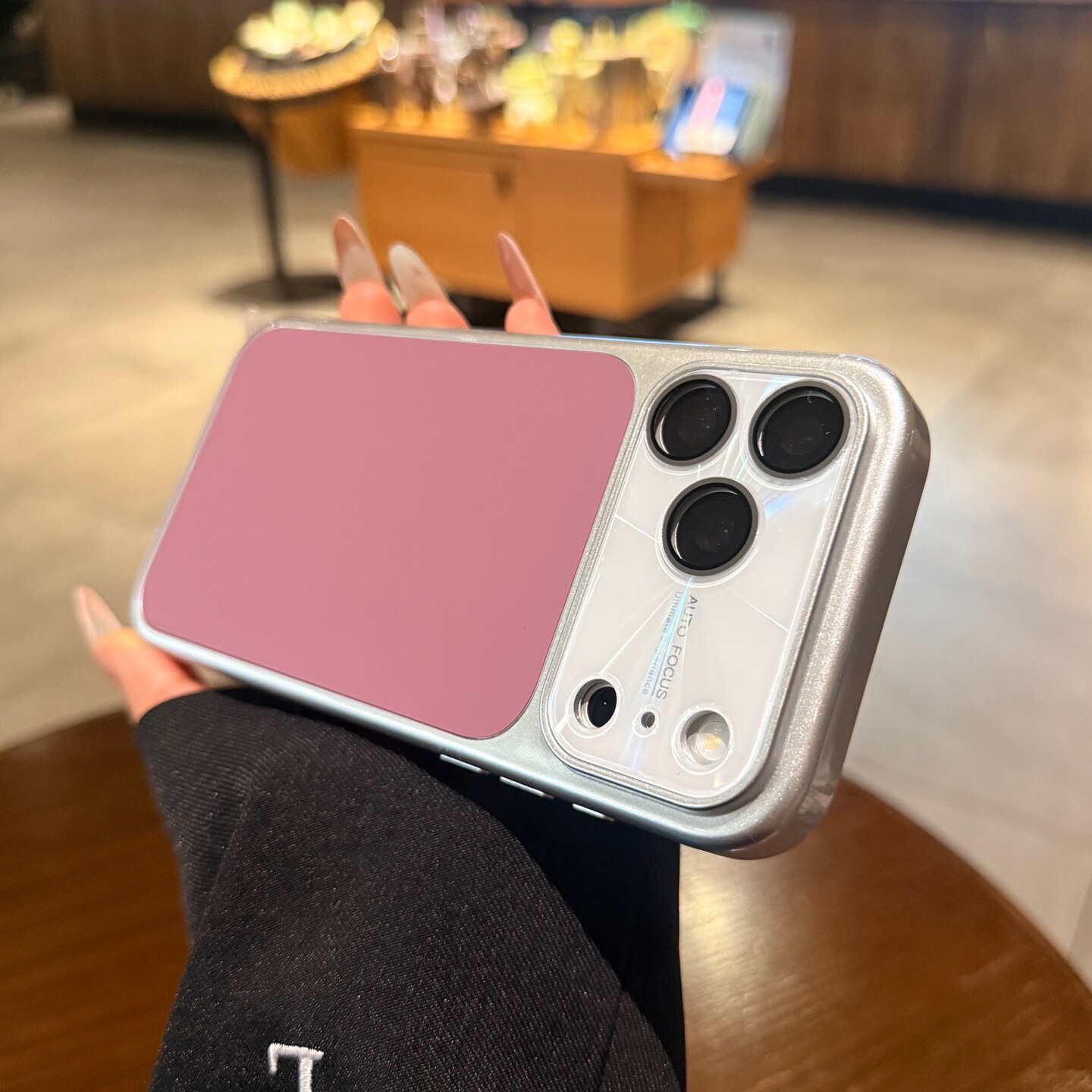 极光镭射大视窗秒变17适用苹果17promax手机壳iphone16pro素皮纹新款树莓紫色15镜头全包14情侣13保护套高级