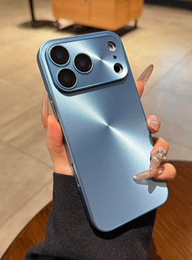 适用iphone17pro手机壳苹果16promax新款极光CD纹Air全包镜头膜15plus深空蓝色11男女13情侣12高级14PM保护套