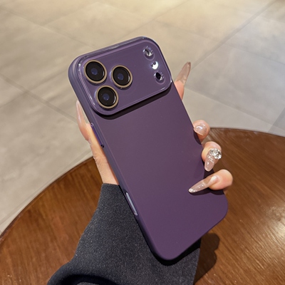 肤感磨砂适用苹果17promax手机壳iphone17新款Air全包16pro带镜头膜14暗紫色15plus高级感13情侣11女12保护套