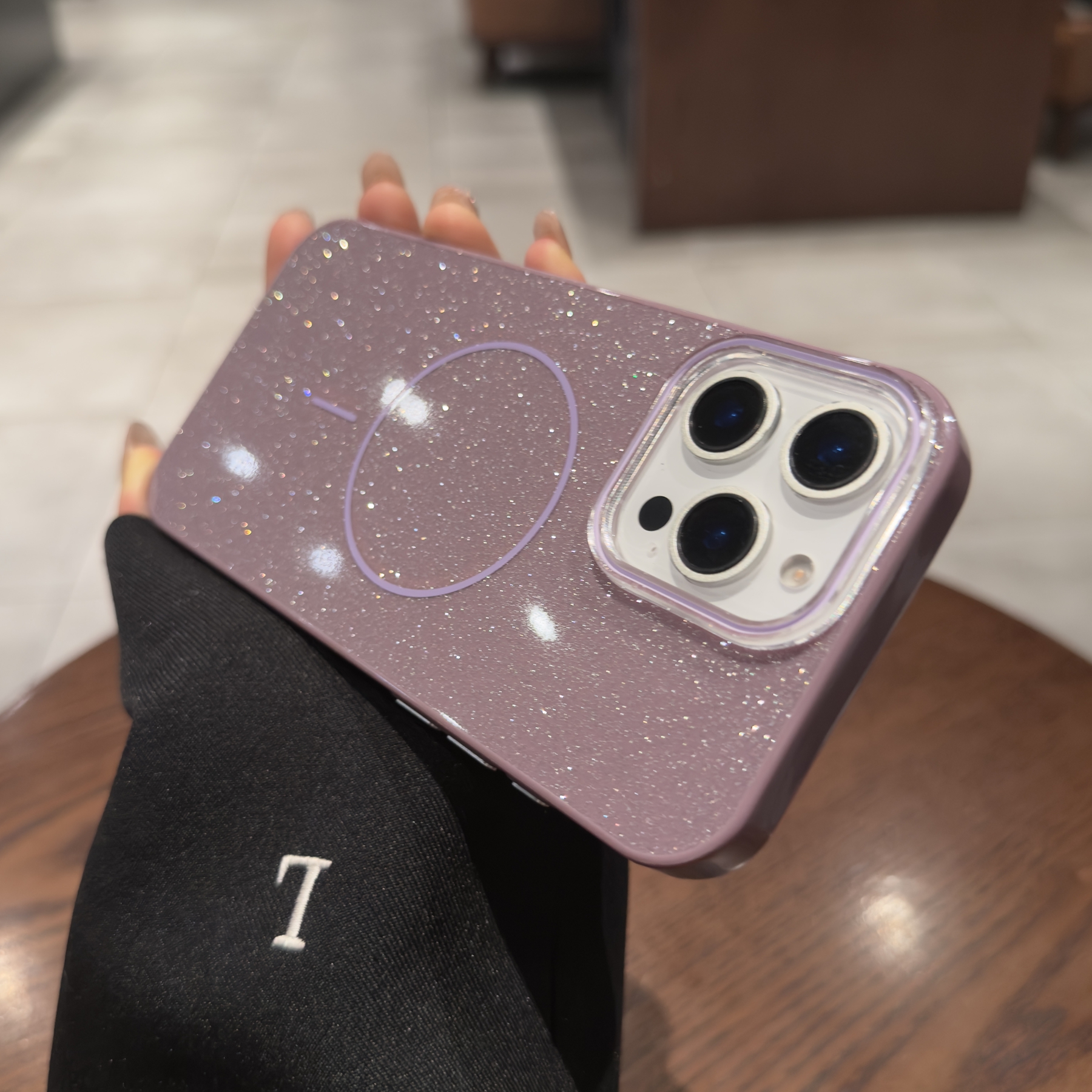 磁吸无线充电Magsafe适用苹果16promax手机壳iPhone15pro新款细圈13闪粉黑加仑紫14硅胶12高级感plus保护套女