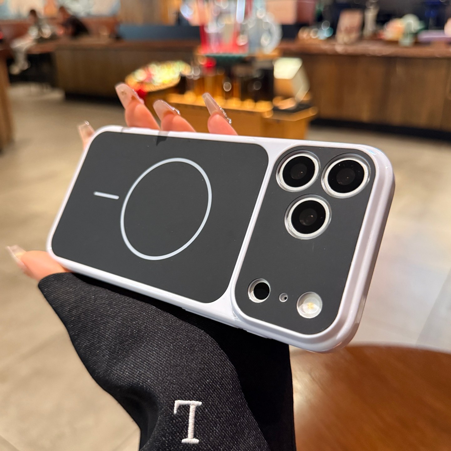 黑白撞色适用iPhone17手机壳17promax苹果16新款Magsafe磁吸15pro秒变17大视窗14情侣简约高级12男女13保护套