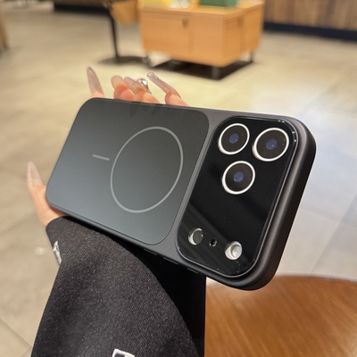 秒变改17大视窗适用苹果17pro手机壳iPhone17promax新款磁吸Air康宁玻璃镜头膜13全包16磨砂黑色15男14保护套