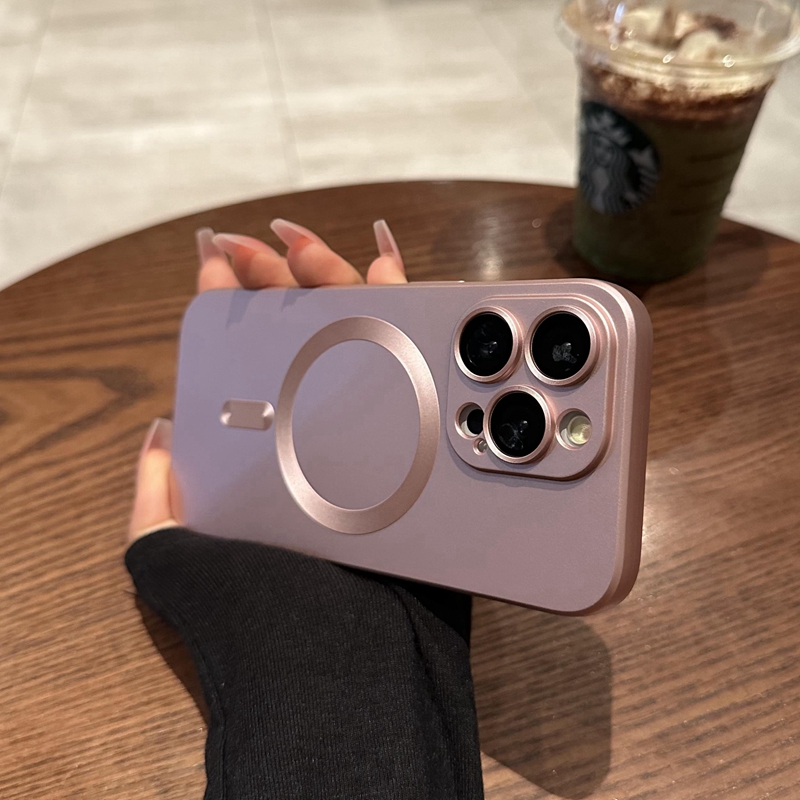 无线充电磁吸适用iPhone17手机壳苹果16Promax磨砂Air软硅胶17Promax少女粉15p自带镜头膜12pm防摔14保护套13