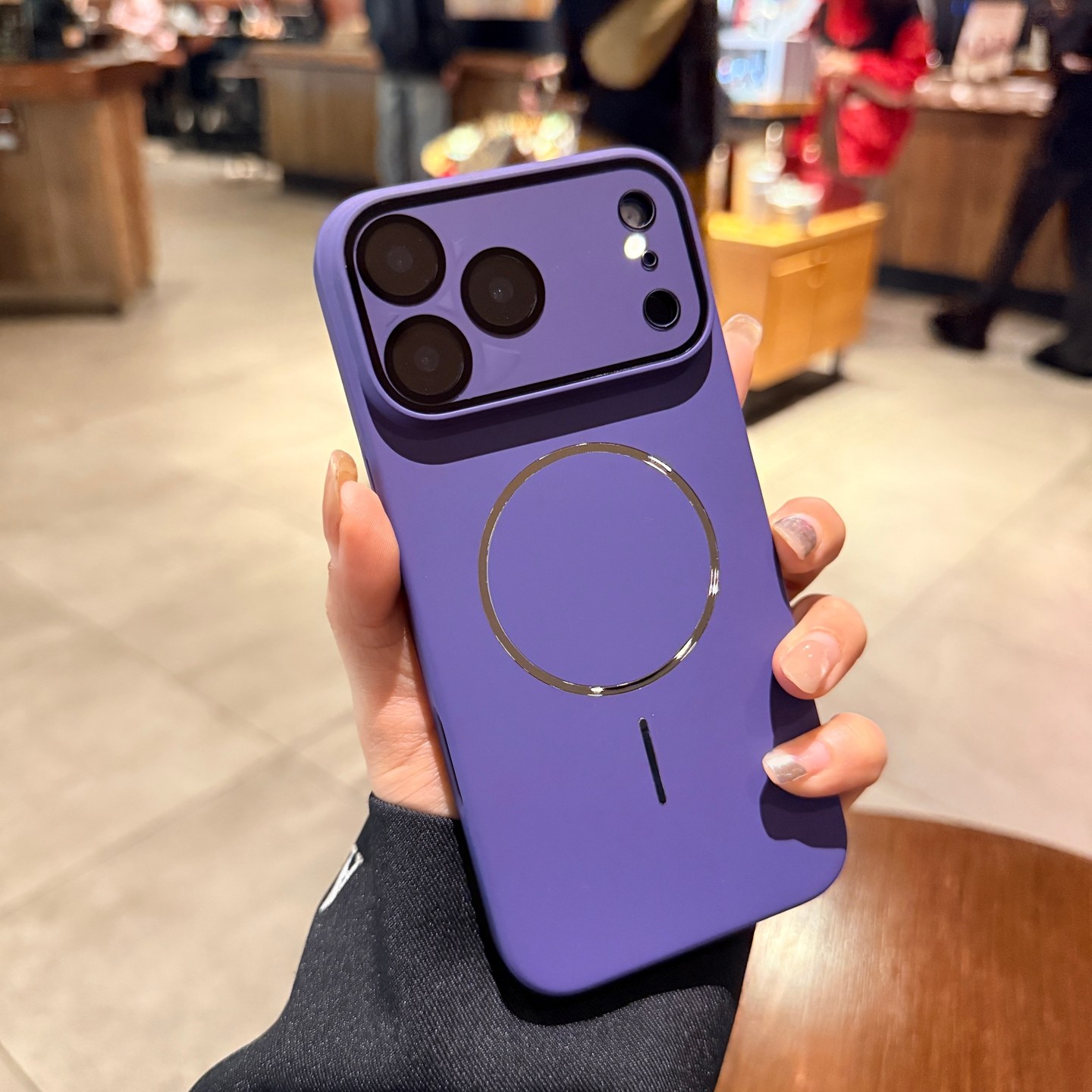 适用iPhone17手机壳苹果17promax新款细圈Magsafe磁吸16pro女13磨砂14高级15p暗紫色17Air全包镜头膜12保护套