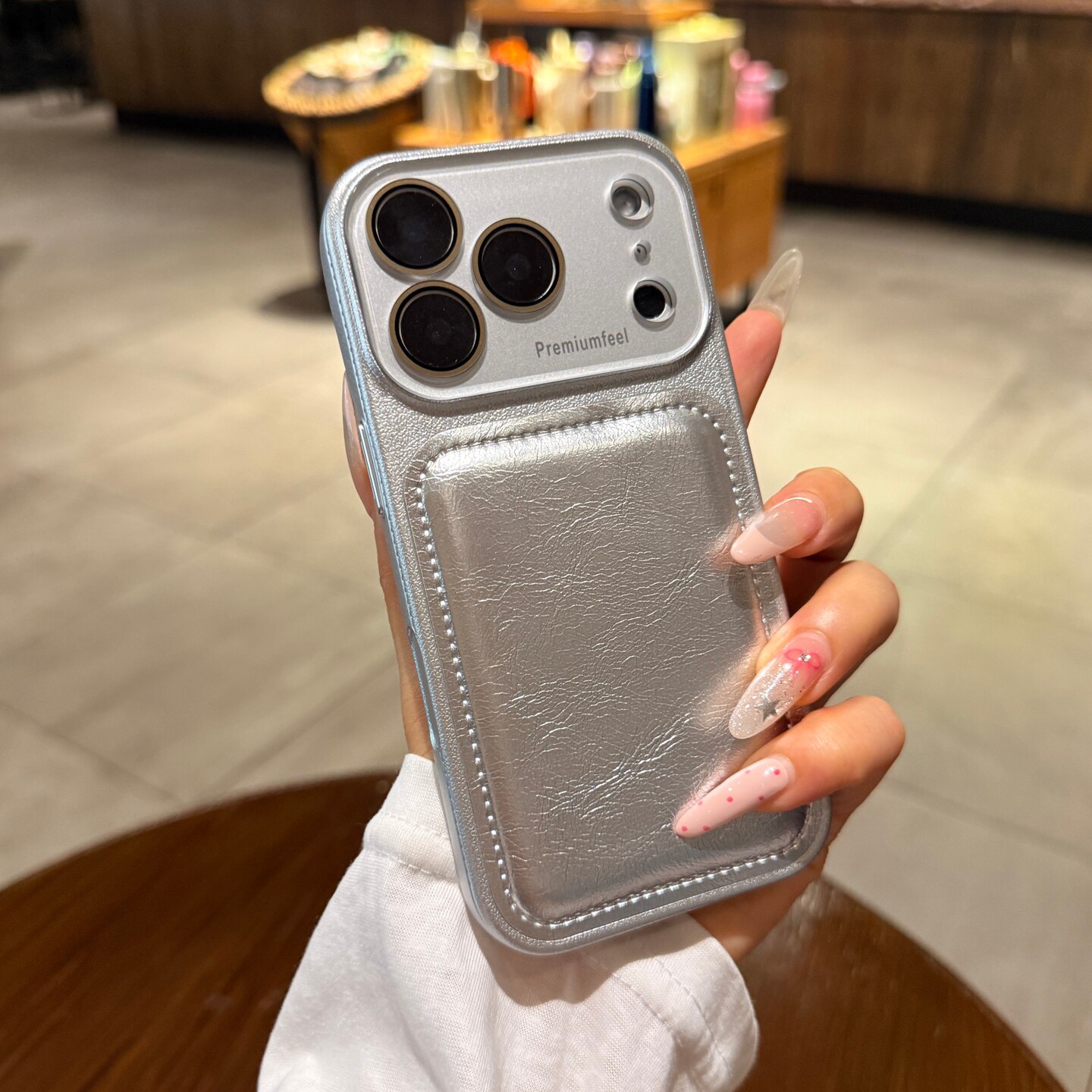 高级感银色鼓包蜡油皮适用iphone17手机壳17promax苹果16pro秒变大视窗15女新款14PM耐脏13全包镜头膜保护套