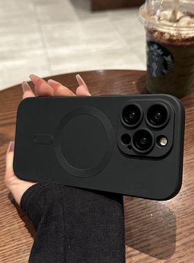 磁吸无线充电适用iPhone17手机壳新款air苹果16Promax自带镜头膜15电镀11高级感12pm黑色14pro防摔16plus套xs