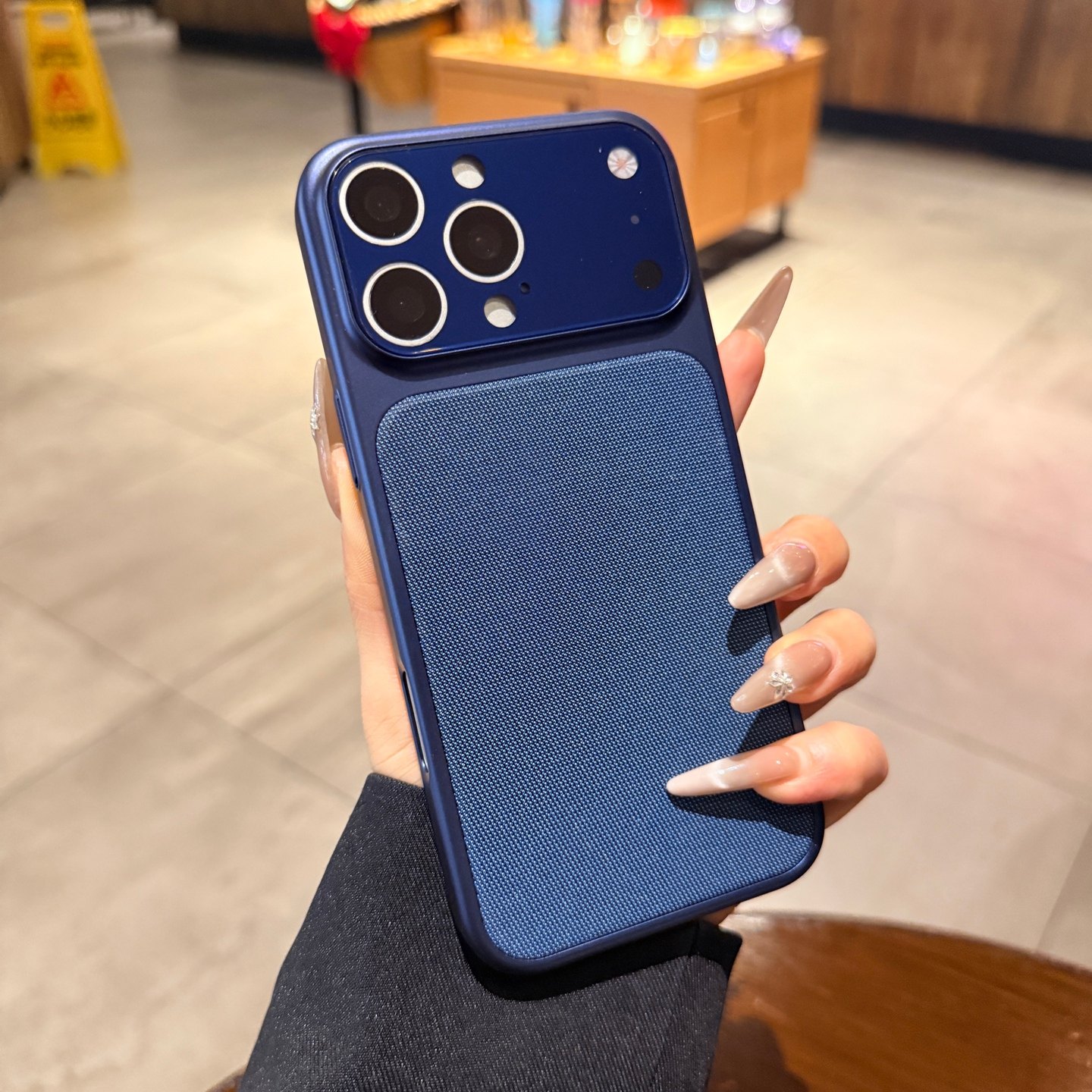 Magsafe磁吸适用iphone17pro手机壳苹果16promax新款蓝色织物壳15秒变17大视窗14编织纹12全包镜头膜13保护套