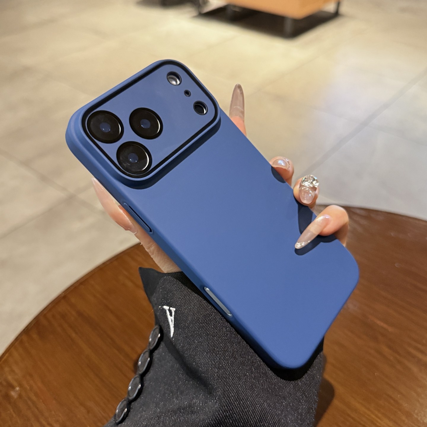 适用iphone17苹果17pro手机壳Air新款藏蓝色磨砂16promax镜头膜全包15男士13情侣14好看plus高级12纯色保护套