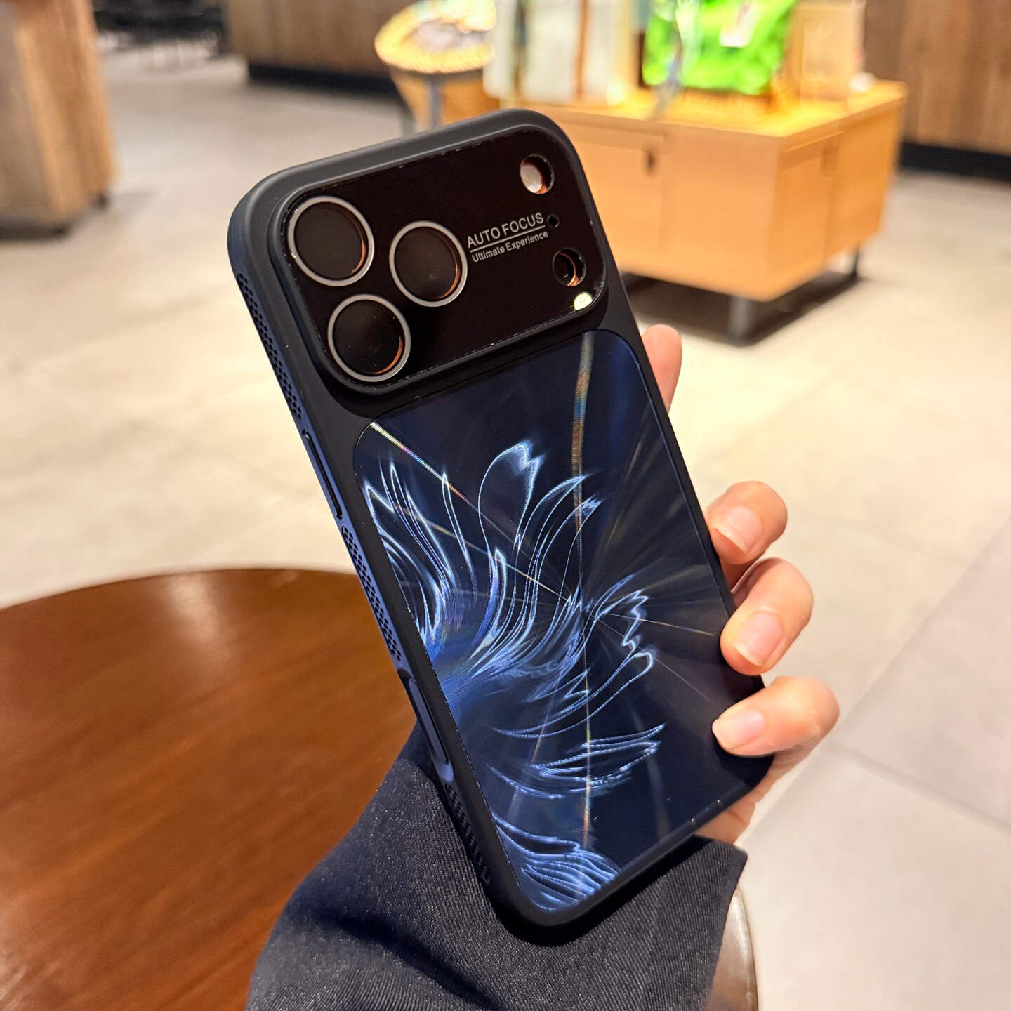 狐尾纹极光镭射适用iphone17promax手机壳苹果16pro新款秒变大视窗15高级感黑色14P镜头膜全包保护套独特好看