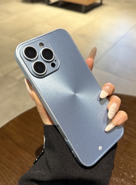闪粉极光CD纹适用iPhone16promax手机壳苹果15pro新款远峰蓝色14带镜头膜全包11高级感镭射12简约13pro保护套