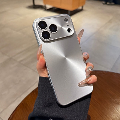 适用苹果17pro手机壳iphone16promax新款极光CD纹Air全包镜头膜15电镀银11男女13情侣12简约高级14plus保护套