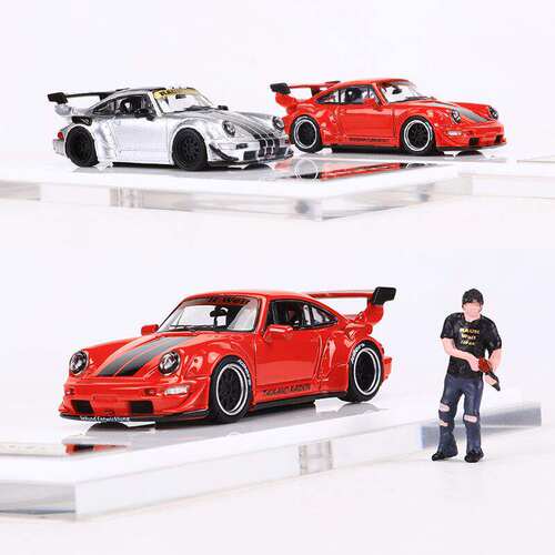 新款 Star Model 1: 保时捷RWB964 GT尾翼仿真合金汽车模型收藏
