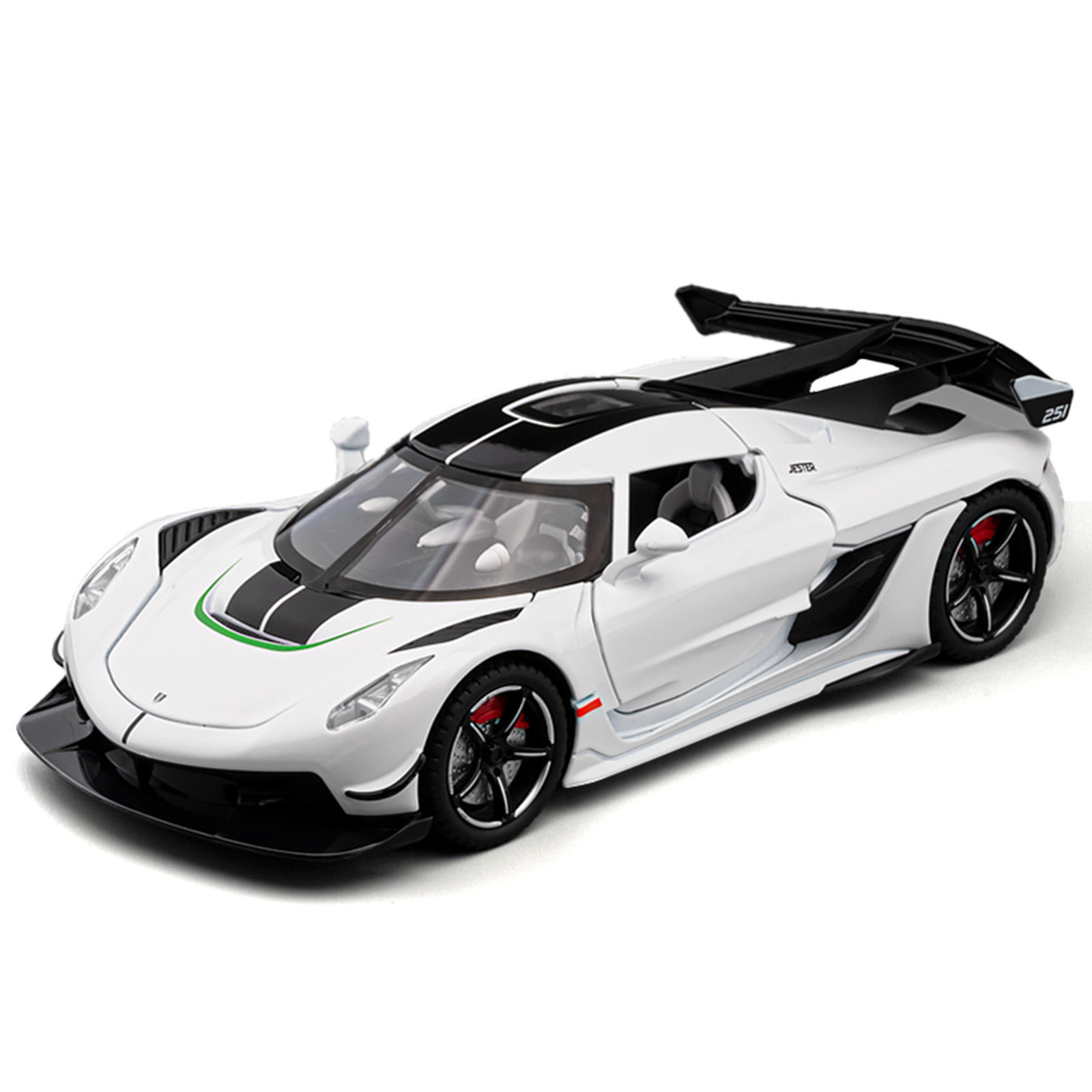 新款1:24柯尼塞格杰斯克合金车模型跑车仿真音效客厅装饰