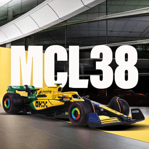 新款 1:43F1赛车 MCL38 迈凯伦2024 仿真合金汽车模型方程式