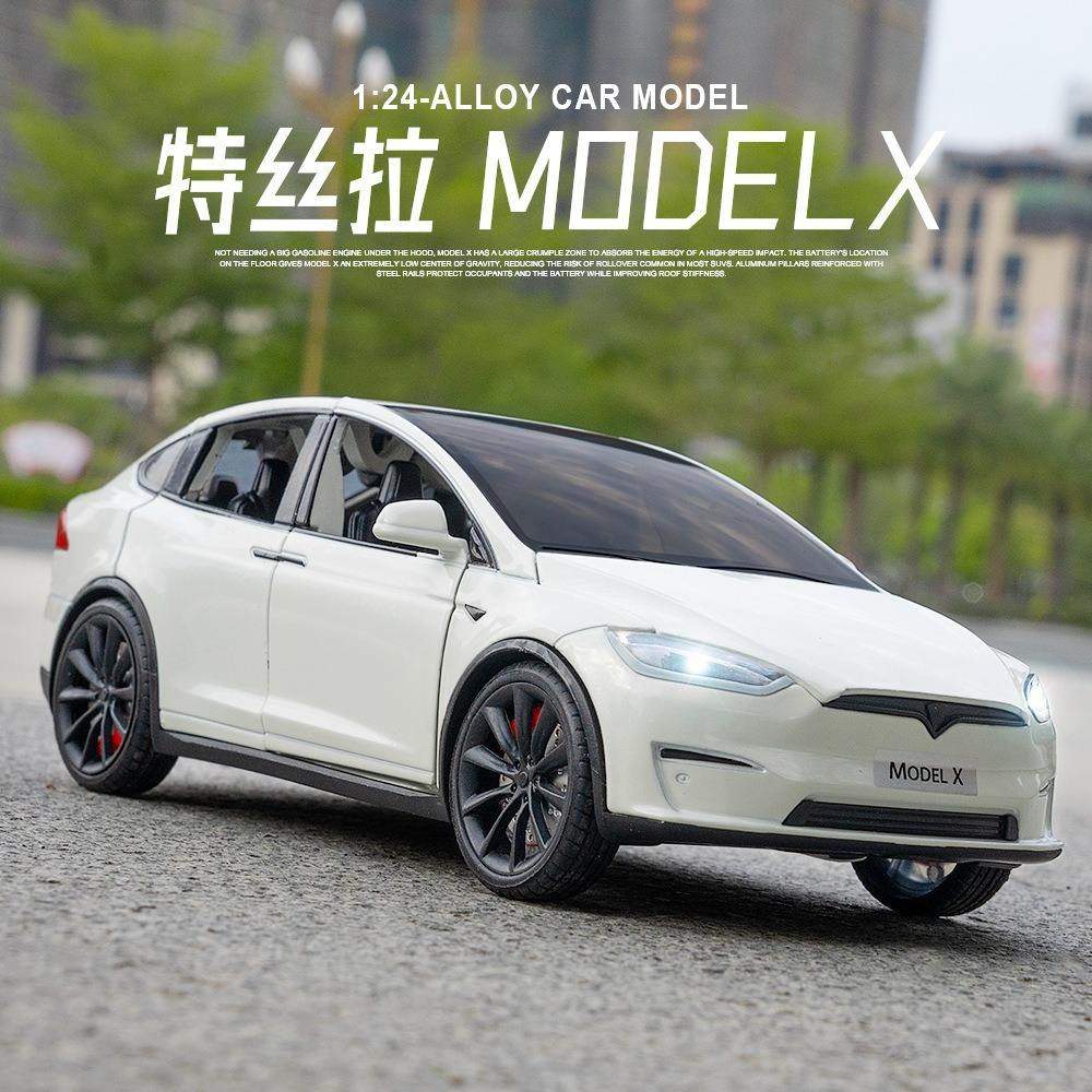 新款 1：24 MODEL X合金汽车模型声光轿车儿童玩具车礼物摆件