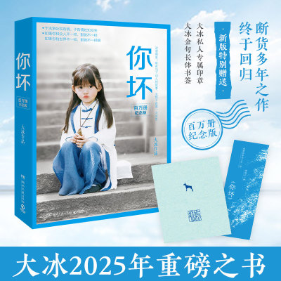 你坏大冰：你坏（百万册纪念版，大冰2025年重磅之书，特赠大冰私人专属印章+大冰金句长体书签）新华书店正版9787540487669