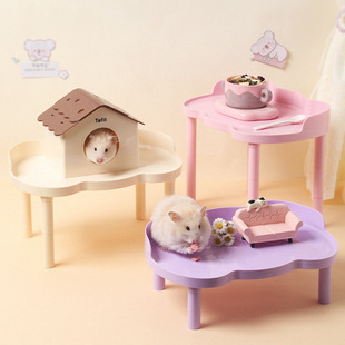 它适仓鼠考拉平台金丝熊二层多功能玩具造景专用可爱宠物用品