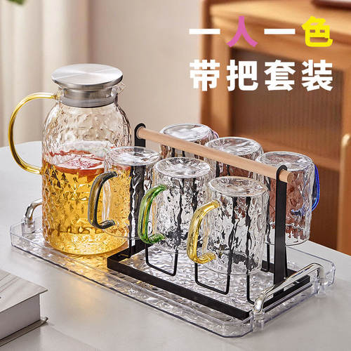 冷水壶家用耐高温玻璃水壶泡茶开水耐热冷泡凉水壶大容量水杯套装