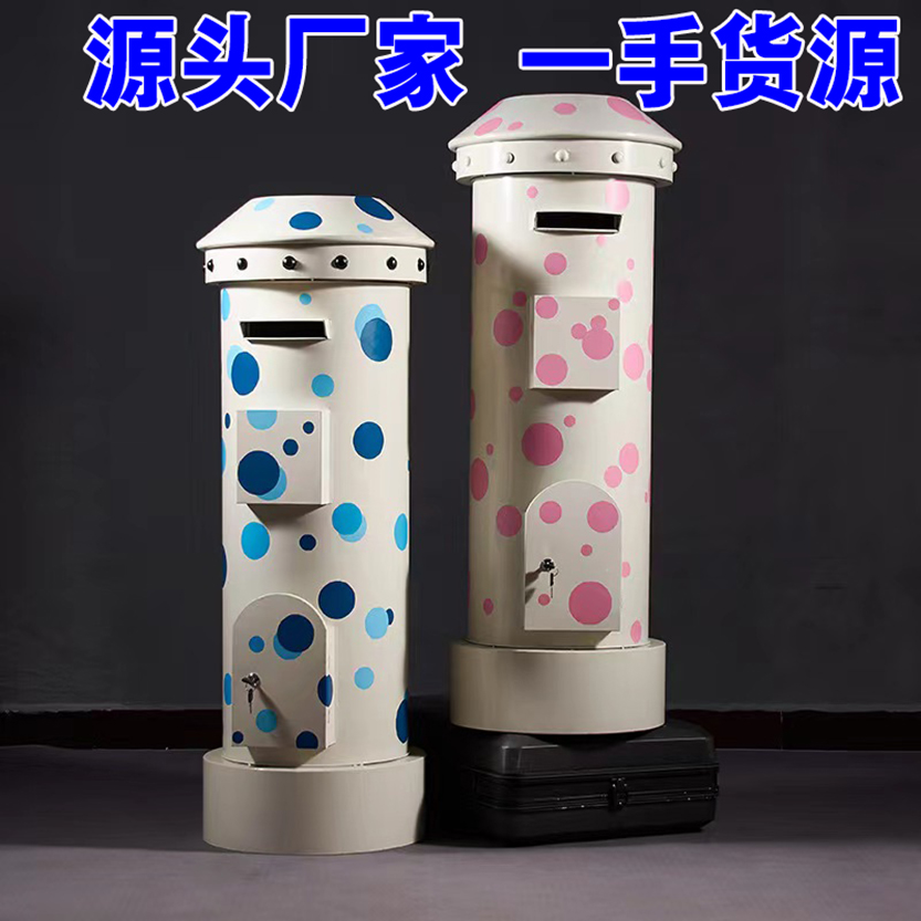 电话亭酒吧店铺创意复古邮筒摆件