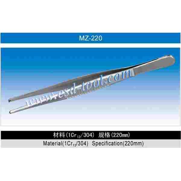 VETUS原装正品 MZ-220不锈钢带钩齿镊子 304不锈钢超精密精细镊子