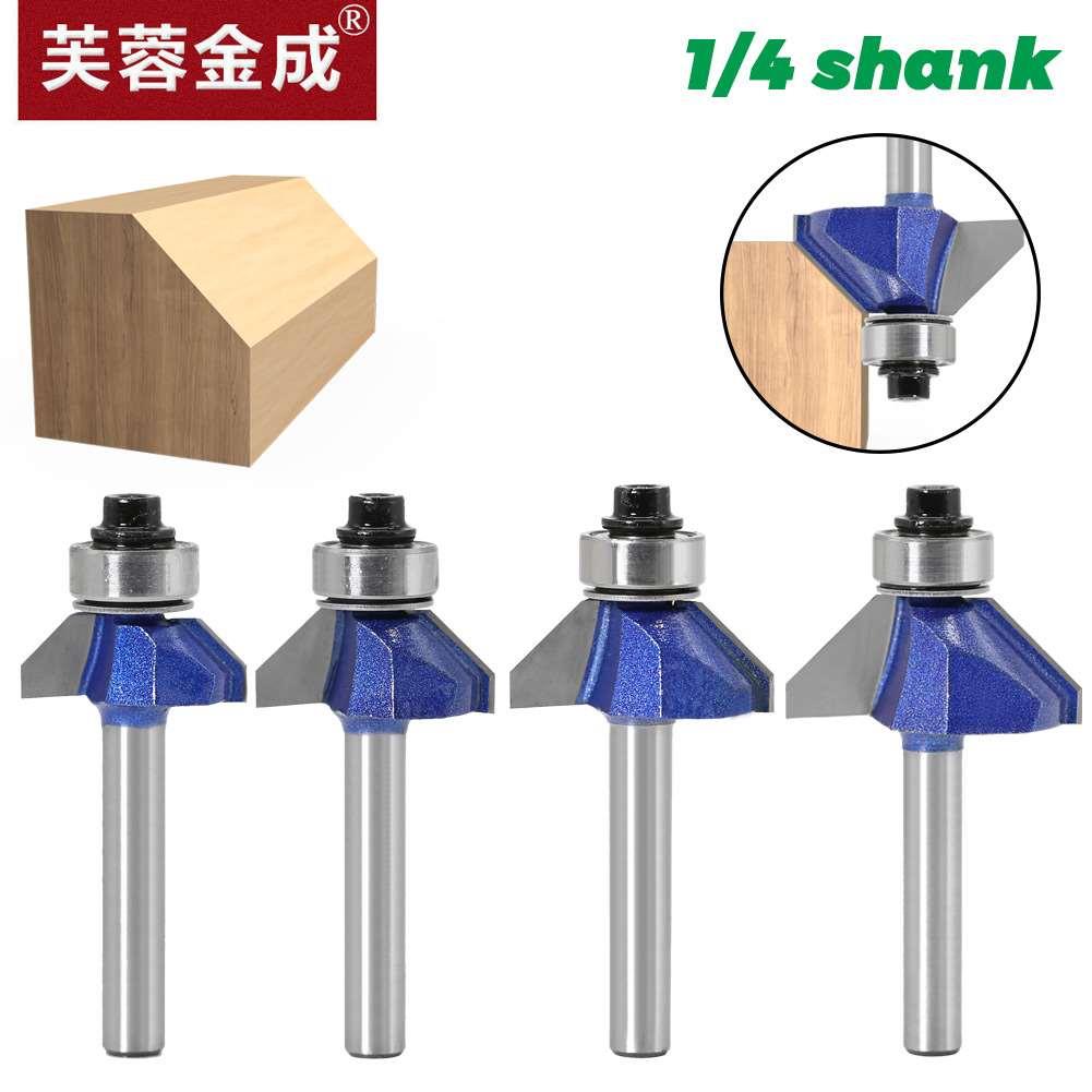 专业级45度斜角刀木工铣刀修边机雕刻机刀头45度倒角刀倒边刀头