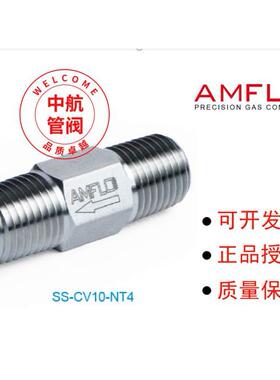 AMFLO敦阳 CV10单向阀 316不锈钢止回阀 1/4 1/2NPT 外丝 外螺纹