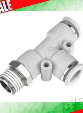 白色镀镍侧螺插管三通气动接头PD APD BPD4/6/8-M5/01/02/03/04