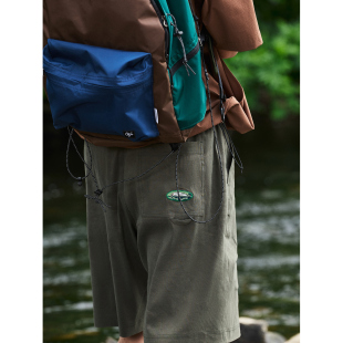 运动透气短裤 飞蝇米诺小绣标 复古弹力亚麻 WtW