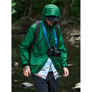 WTW 双拉压胶连帽冲锋衣