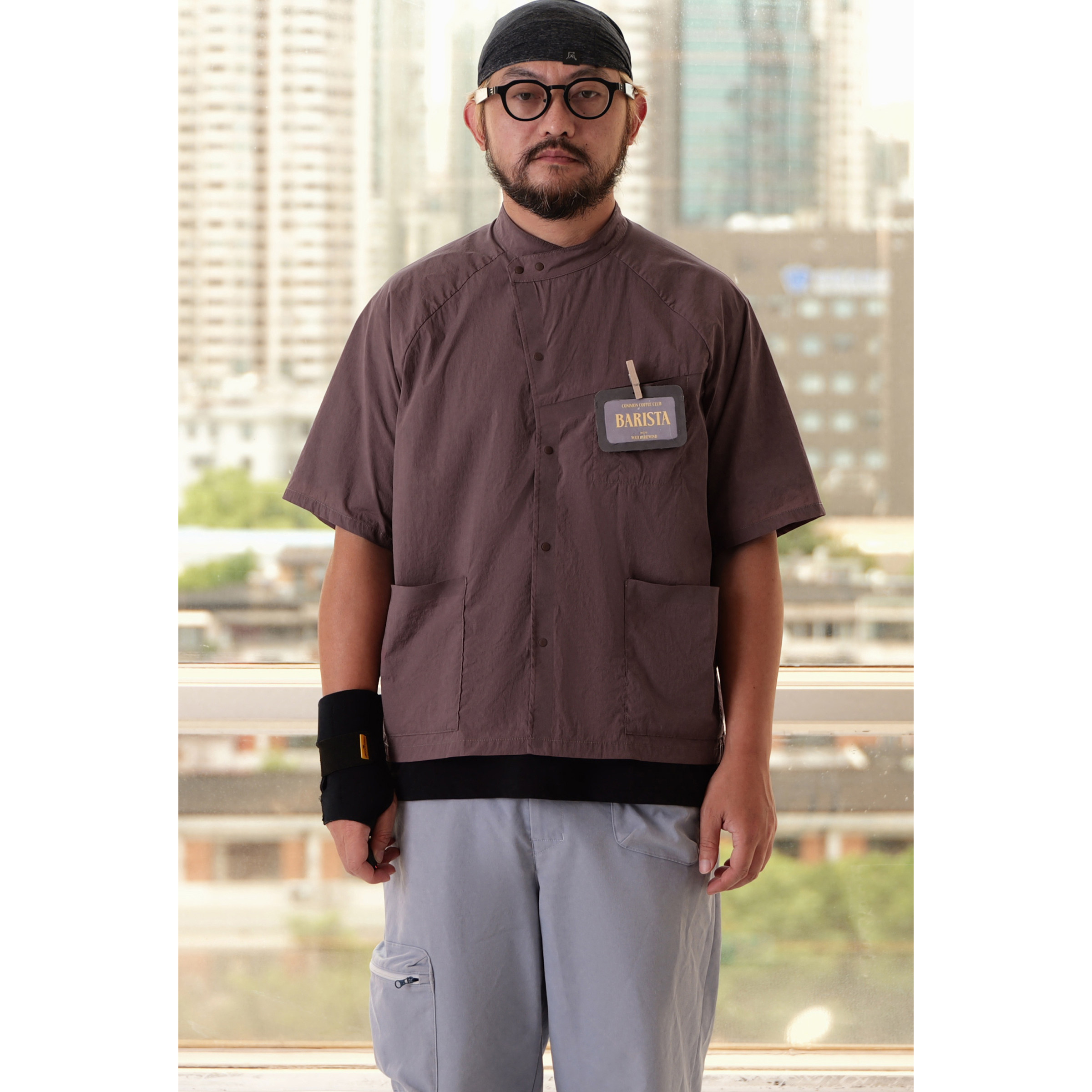 WtW 斜⻔襟短袖⼯作衫edge Work SS Shirt
