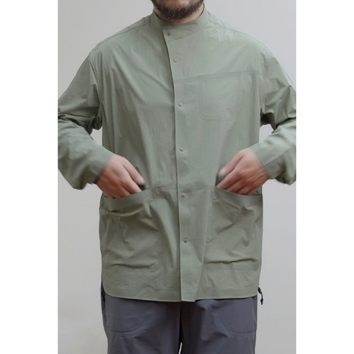 WtW 斜门襟无领中款防晒机能衬衫 UPF90+ LightWright Mid Shirt