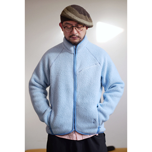 WtW 成衣染色立领开襟抓绒外套