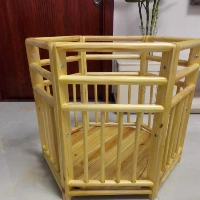 宝宝老式坐站栏坐篮小孩竹站栏栏婴儿学站车围栏椅全实木宝宝站