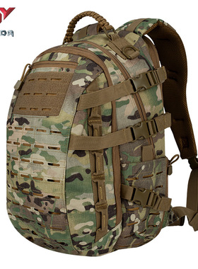 YAKEDA 多功能MOLLE激光孔二代龙蛋包反拉链防水耐磨双肩运动背包