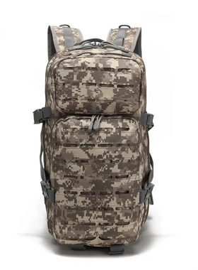 户外迷彩运动背包 大容量男士旅游通勤双肩包 战术背包激光冲孔包